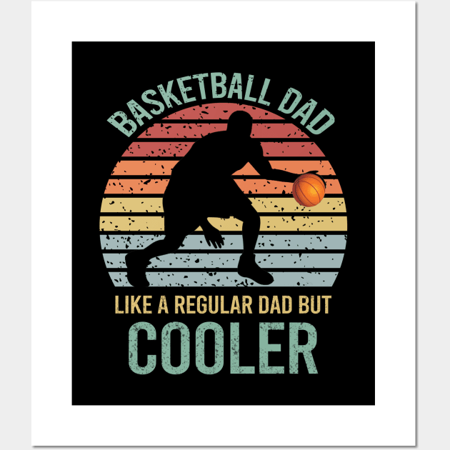 Basketball Dad Like A Regular Dad But Cooler Wall Art by DragonTees